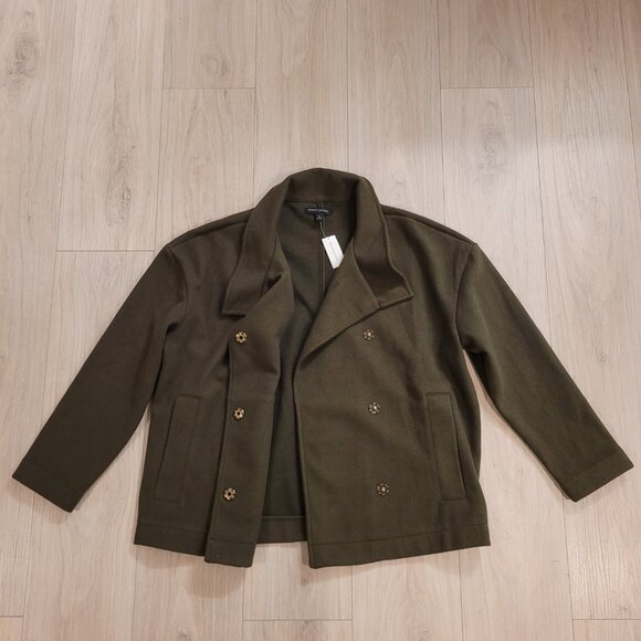 NWT BANANA REPUBLIC | Melton Moto Jacket Coat | Sz. M - Picture 3 of 8